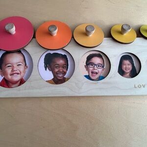 Vibrant Wooden Kids Puzzle with Faces
